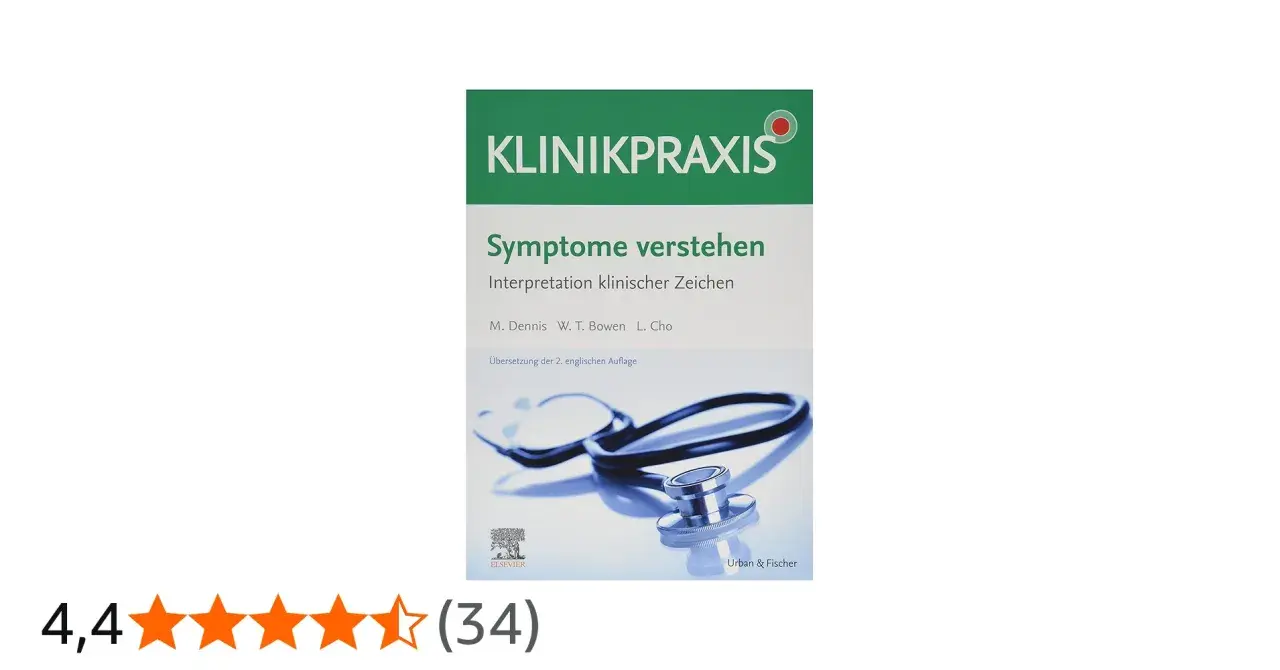 Buchcover "Symptome verstehen" mit Stethoskop, ein wichtiges Werk für die innere Medizin.