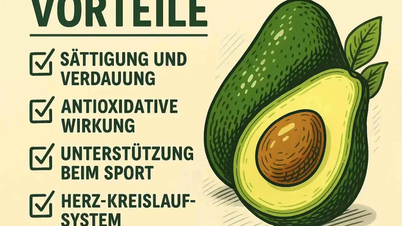 Avocado gesund: Sättigung, Verdauung, antioxidative Wirkung, Sport & Herz-Kreislauf-System.