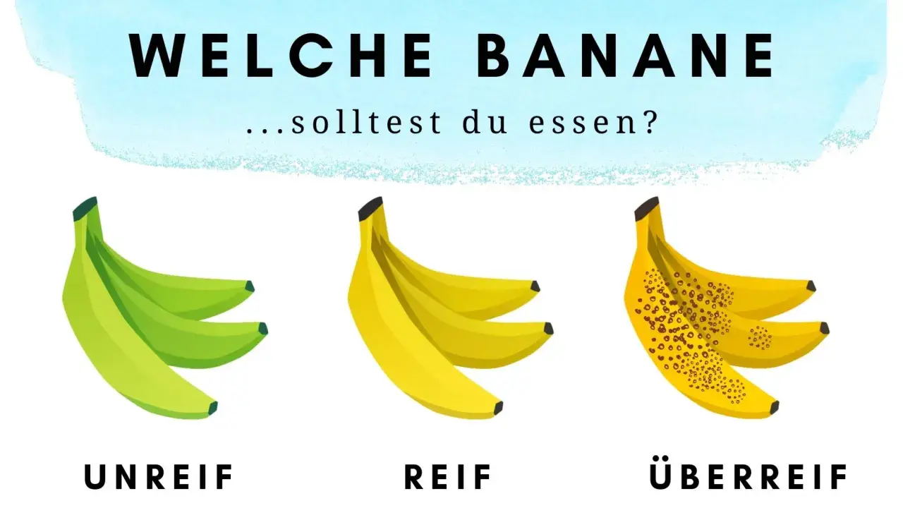 Welche Banane ist am gesündesten? Unreife, reife oder überreife Bananen – jede hat ihre Vorteile.