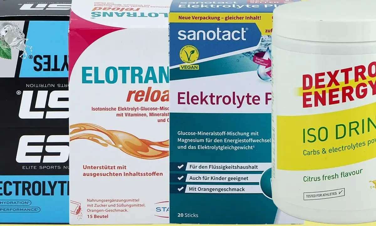 Produkte mit Elektrolyten für Sportler: Dextro Energy, Elotrans, Sanotact. Sie helfen bei der Regeneration.
