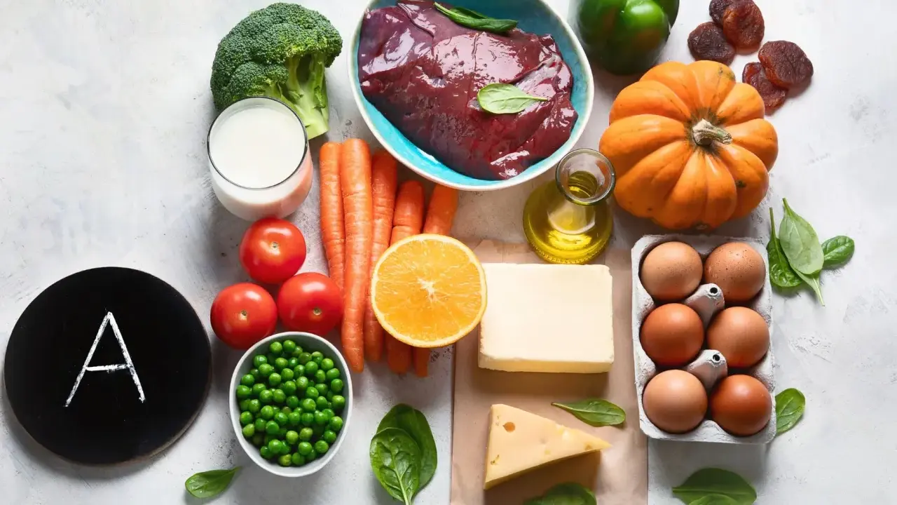 Lebensmittel reich an Vitamin A: Leber, Karotten, Kürbis, Spinat, Eier, Milch, Käse, Butter, Aprikosen. So beugen Sie einem Vitamin-A-Mangel vor.