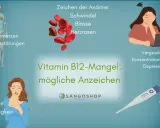 Vitamin B12-Mangel kann zu neurologische Symptome wie Nervenschmerzen, Empfindungsstörungen, Müdigkeit, Vergesslichkeit und Konzentrationsproblemen führen.