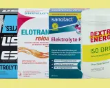 Produkte mit Elektrolyten für Sportler: Dextro Energy, Elotrans, Sanotact. Sie helfen bei der Regeneration.