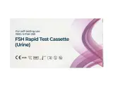 FSH Schnelltest-Kassette für Urin. Ein Selbsttest, der bei der Erkennung von Wechseljahre-Anzeichen helfen kann.