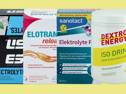 Produkte mit Elektrolyten für Sportler: Dextro Energy, Elotrans, Sanotact. Sie helfen bei der Regeneration.