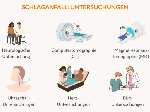 Schlaganfall-Diagnostik: Neurologische Untersuchung, CT, MRT, Ultraschall, Herz- und Blutuntersuchungen klären, was ist Neurologie.