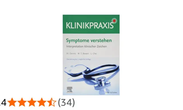 Buchcover "Symptome verstehen" mit Stethoskop, ein wichtiges Werk für die innere Medizin.