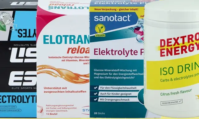 Produkte mit Elektrolyten für Sportler: Dextro Energy, Elotrans, Sanotact. Sie helfen bei der Regeneration.