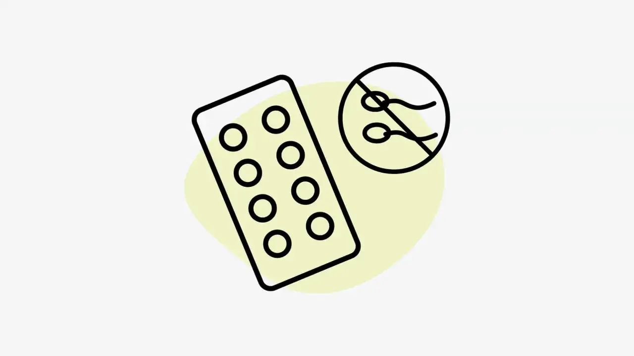 Verh&uuml;tungspille und durchgestrichene Spermien: Ein Symbol f&uuml;r das Risiko einer ungewollten Schwangerschaft trotz Pille.